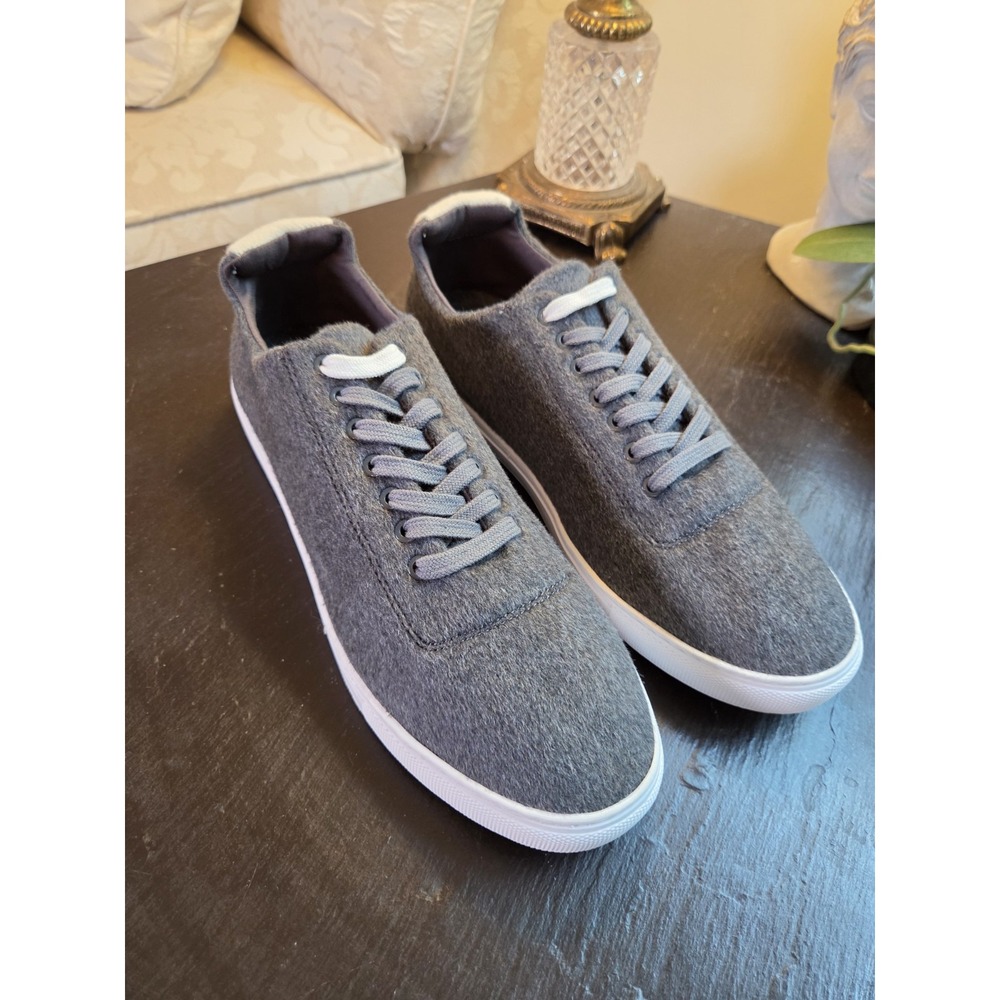 NAADAM Men's Merino Wool Cashmere Blend Lace Up Sneakers Smoke Gray 10 NEW! $95